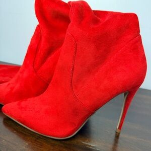 Steve Madden Dominique Red Over The Knee Boots Size 8.5